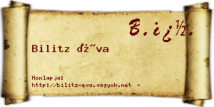 Bilitz Éva névjegykártya